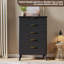 Commode pour chambre à coucher avec 5 tiroirs profonds, commode de 47,2 po de hauteur, conception à profil courbé-503912117