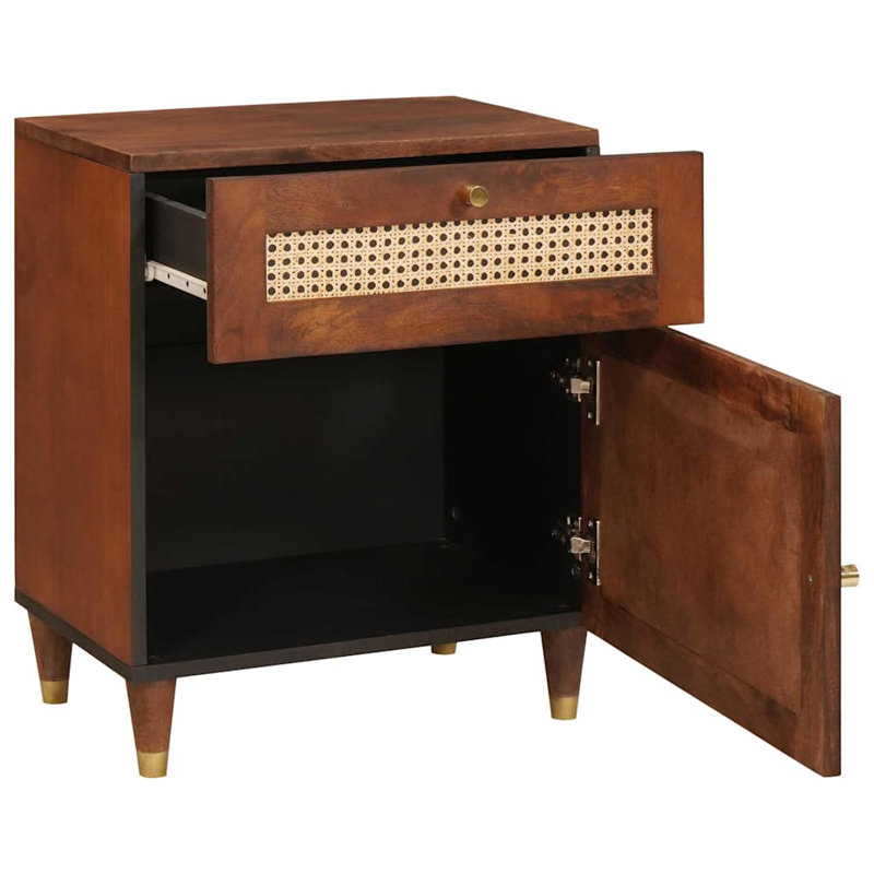 50cm W Solid Wood Bedside Table