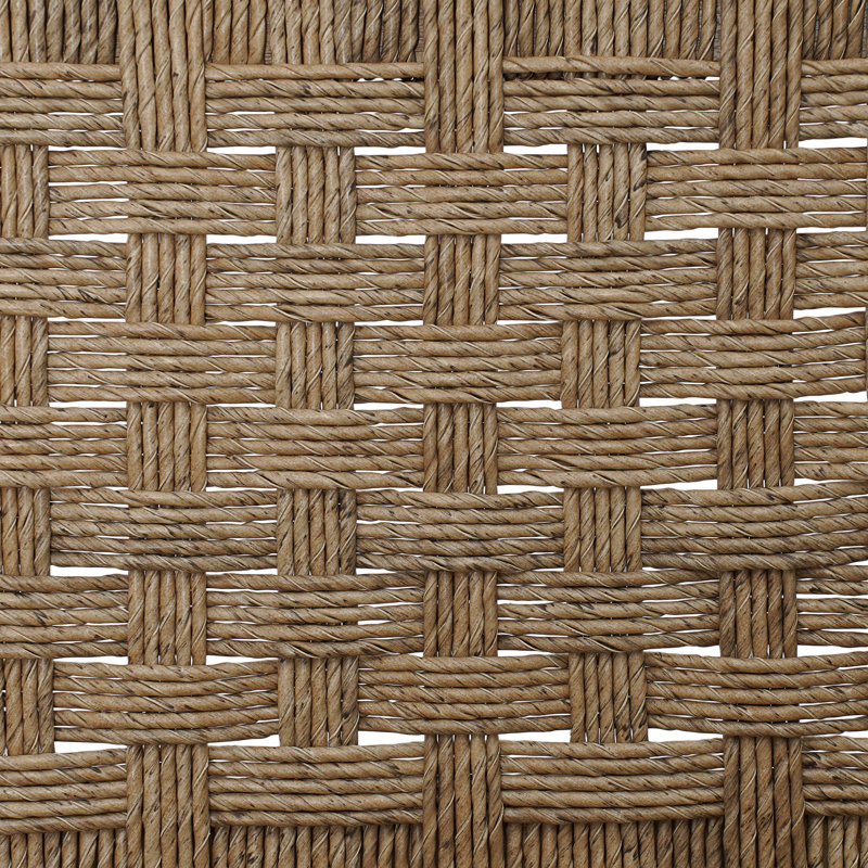 Fauteuil club d'extérieur en bois d'acacia Ellery Modern, Light Brown Wicker/Light Teak