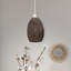 22.5cm H Chenille Oval Lamp Shade ( Screw On ) in Hemp