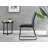 Tierra 4 Seat Small Round Dining Table Set Black Legs and Glass with 4 Modern Fabric Dining Chairs-1804045522