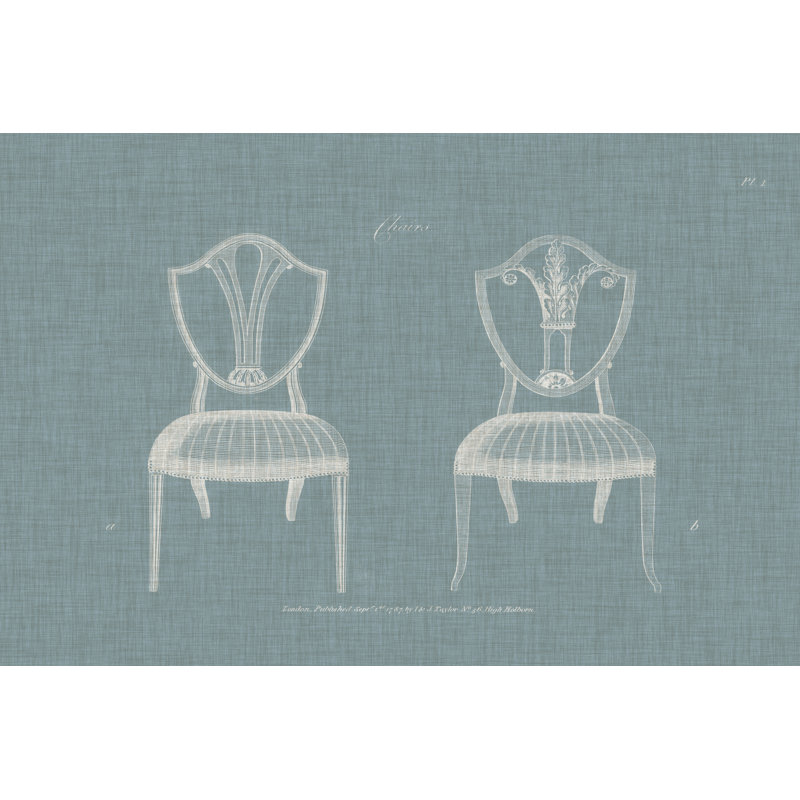 Hepplewhite Chairs II by Hepplewhite - Wrapped Canvas Print, 30cm H x 46cm W 