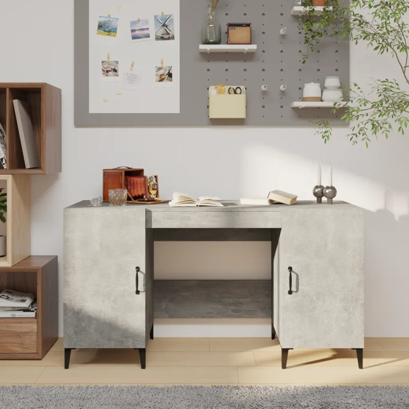 Korhan Computer Desk, Grey
