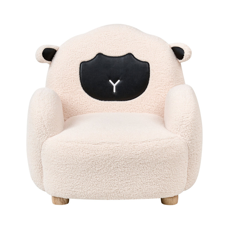 Kids Boucle Armchair Sheep ULA, Brown/White