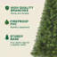Arbre de Noël artificiel non éclairé 6 pi avec 490 pointes, branches pleines en PVC, arbre de vacances vert classique avec support en plastique à 4 pieds pour la décoration intérieure