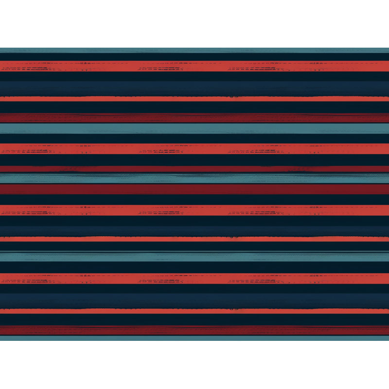 Machine Printed Duvet Cover, Queen Duvet Cover, Navy/Red