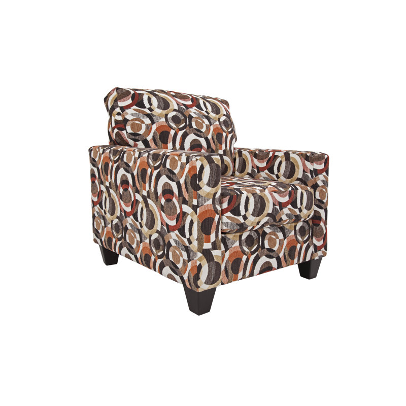 Urban Loft Multicolor Circle Pattern Upholstered Accent Chair