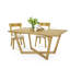 Yorkana Oak Rectangular Dining Table with Wood Base-749218785-749218788