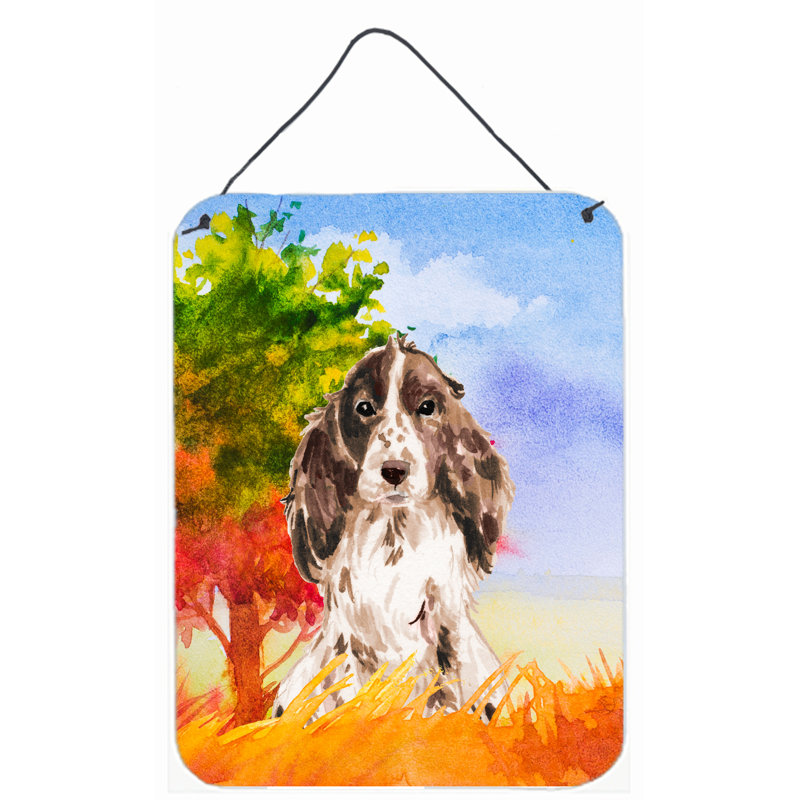 Décoration murale à suspendre à l’extracteur de labrador automne, Cocker spaniel anglais chocolat
