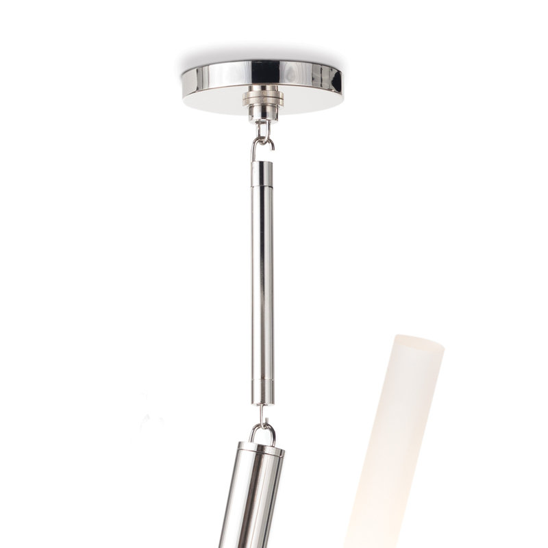 Traveler Chandelier, Polished Nickel, 44.5"W x 43.5"H