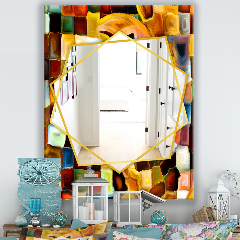 Way of Inner Paint - Miroir moderne - Miroir mural contemporain sans cadre, H 39,4 po x l 29,5 po