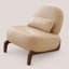 Chaise d'appoint moderne sans accoudoirs avec coussin-1454929539