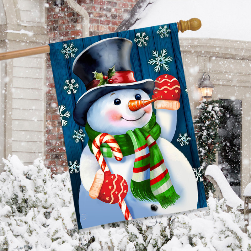 Bonhomme de neige bonbon bonhomme de neige, Noël bleu marine/vert/blanc