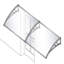Auvent de porte standard en polycarbonate Onyx Series-35169330-52746585