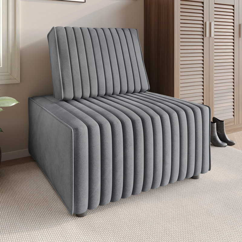 Chaise en velours gris clair, Gris clair