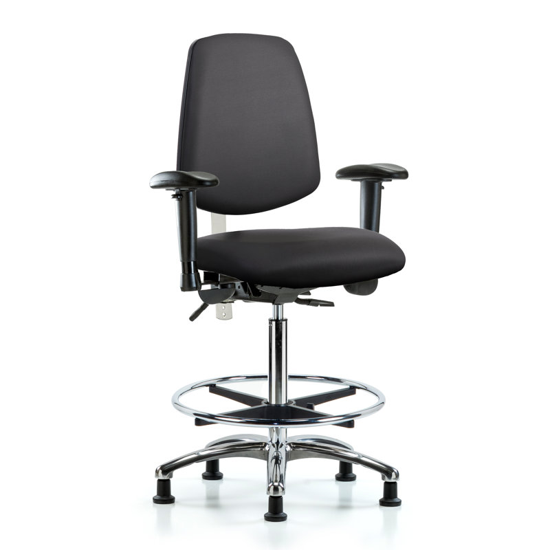 Laska Vinyl Task Chair, Dark Gray