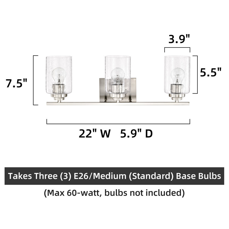 Argyris Dimmable Vanity Light, 3