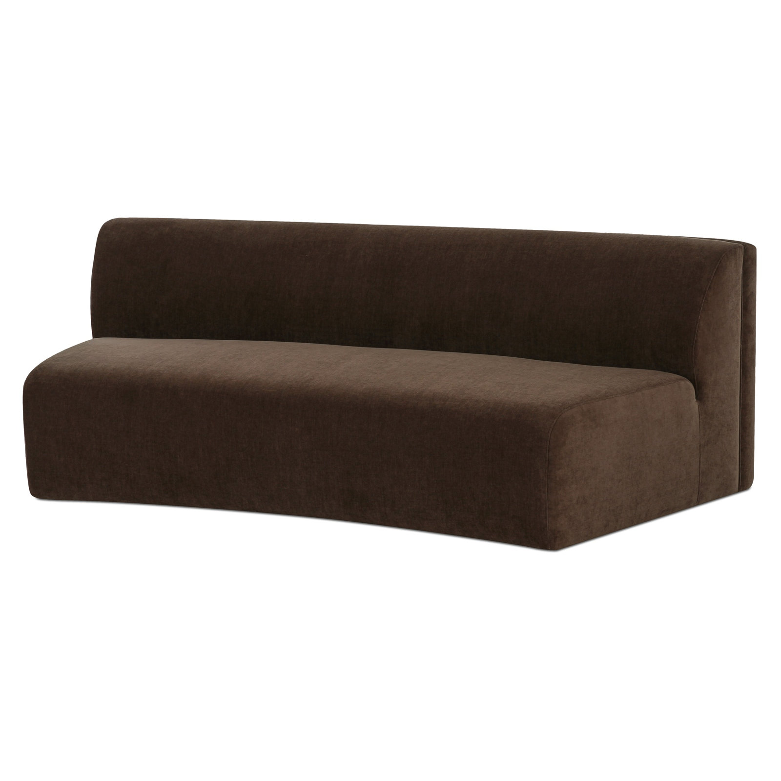 REMI 81" Concave Modular Sofa, Brown
