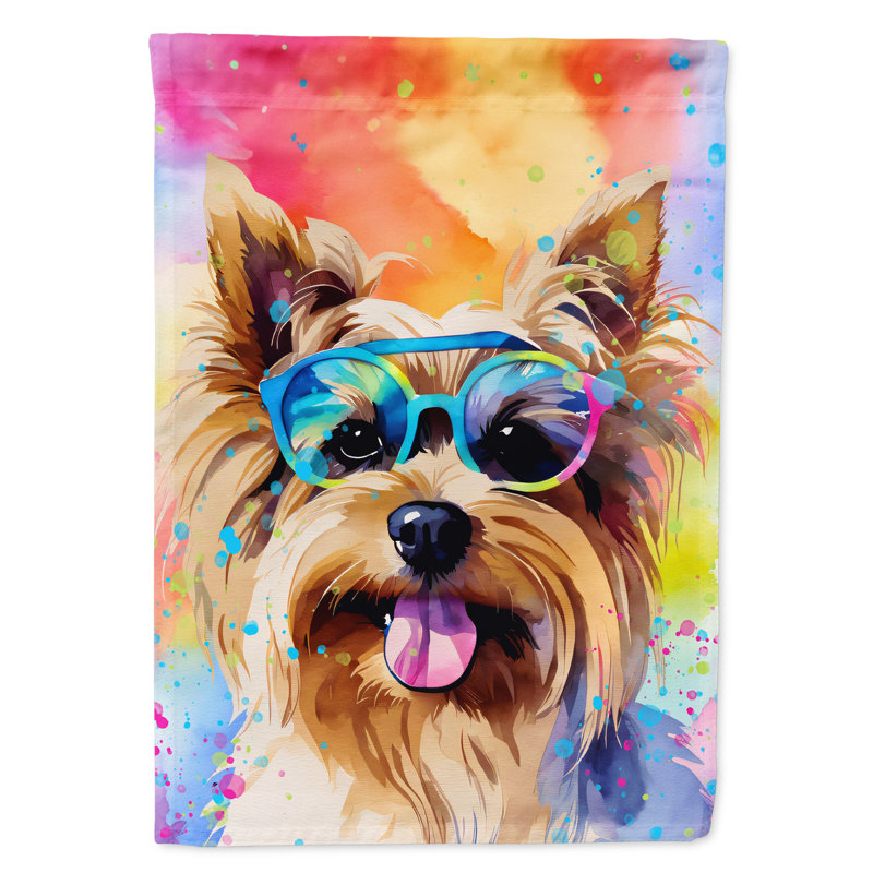 Drapeau de jardin Hippie Dawg, Yorkshire Terrier