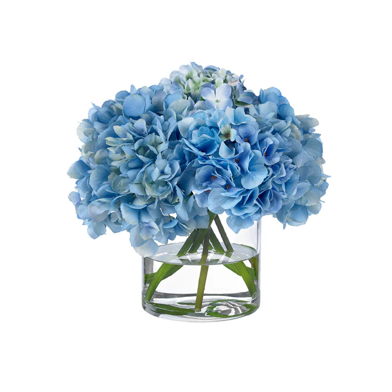 Hand-Tied Blue Hydrangea Bouquet
