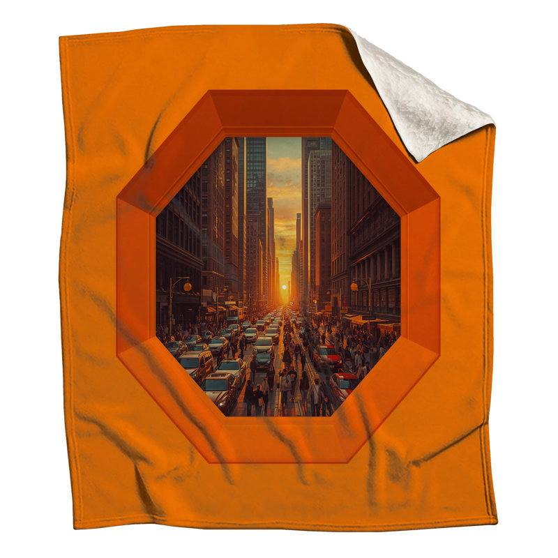 Couvertures de fenêtre Sunset Cityscape, L 50 po x H 60 po