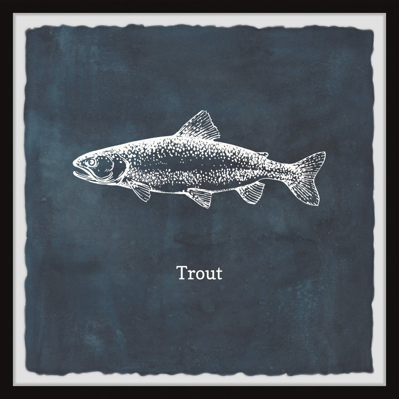 Truite triptyque A - 18 x 18
