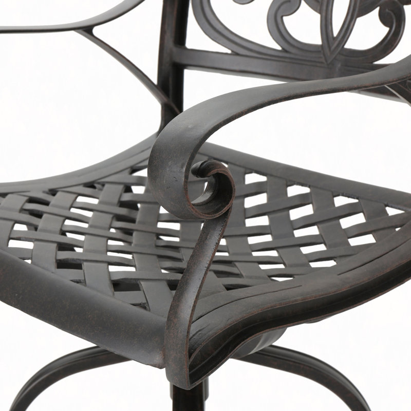 Tabouret de bar pivotant en fonte d'aluminium
