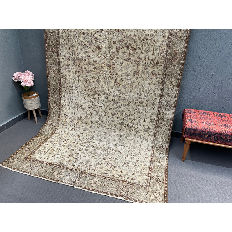 Tapis beige Classic Patchwork, 66,5 x 106,3 pouces