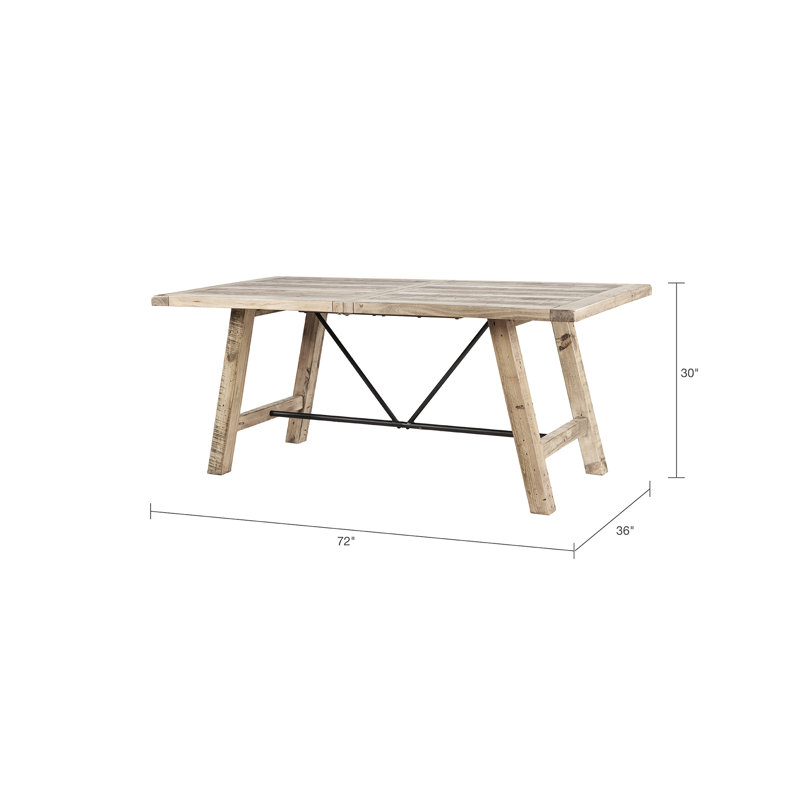 Table de salle à manger en bois massif Style 6 pièces pour 6 personnes