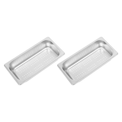 2-Pack Perforated Steam Table Food Pan