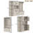 Multifunctional Left-Right Combination Hall Cabinet  With Storage And 4 Hooks-2031016143