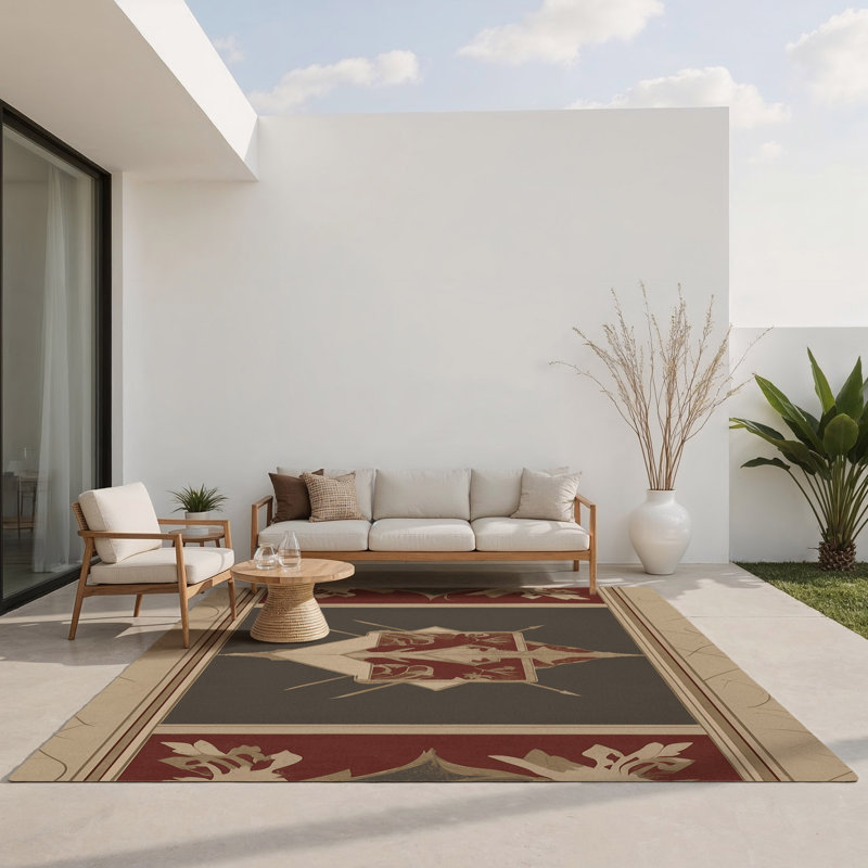 Vintage Reverence Indoor And Outdoor Area Rug, Rectangle 5' x 7'
