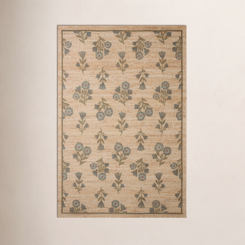 Chris Loves Julia x Loloi Rue Moss / Blue Area Rug, Rectangle 9'3" x 13'