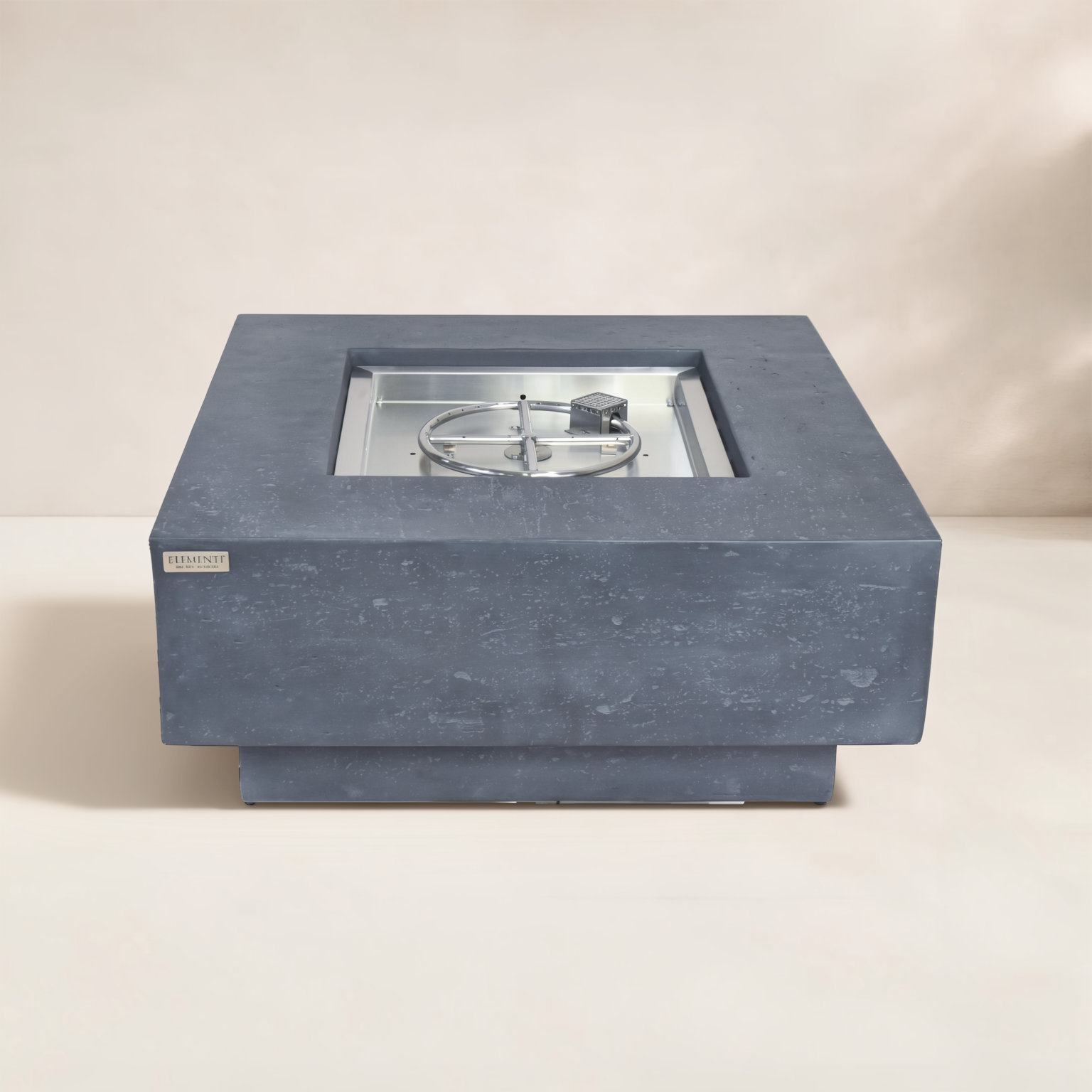 Square Fire Pit Table, Propane, Dark Gray