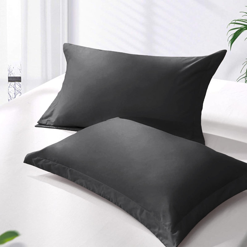4 Piece Complete Bedding Set Duvet Cover Set With Fitted Bed Sheet & Pillowcases, Grey