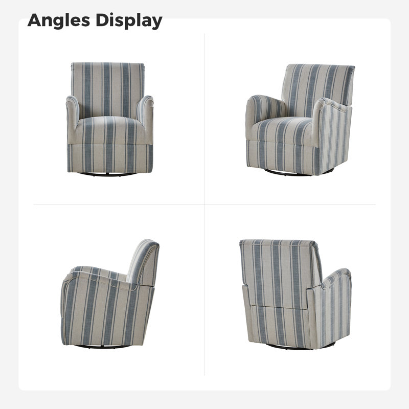 Ensemble de 2 fauteuils pivotants de 28 po Ariana, Bleu