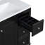 Meuble-lavabo noir 36 po (lavabo non inclus) [armoire seulement]
