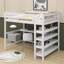 Loft Bed With Storage Shelves And Desk-439181484-439181485