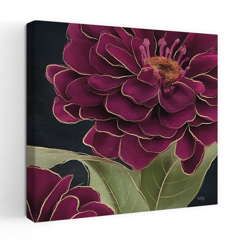 Art floral contemporain bourgogne, H 18 po x l 18 po