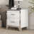 Elegant High Gloss Nightstand With Metal Handle-138913786