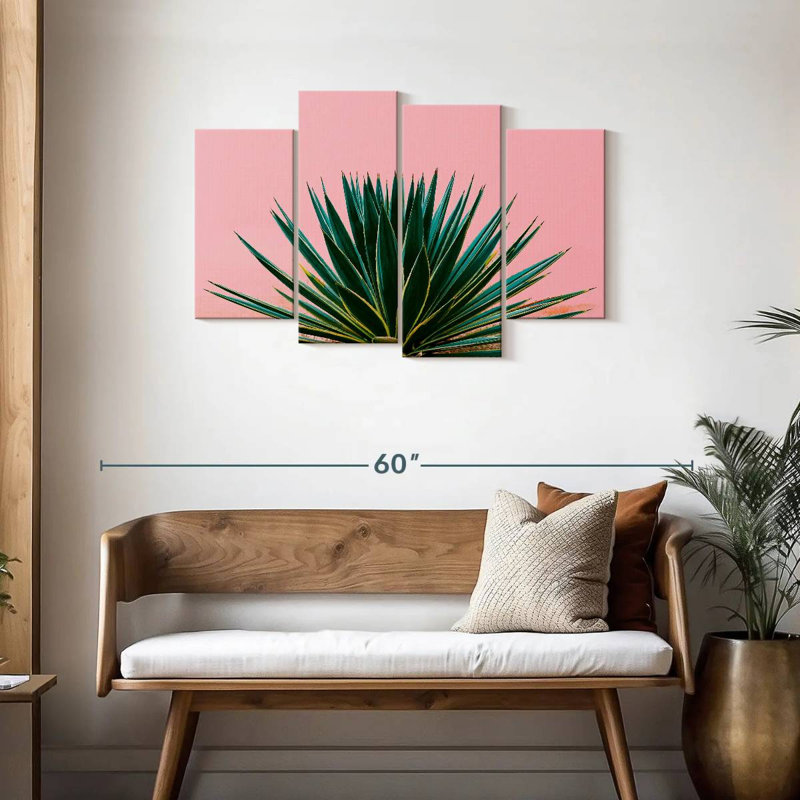 Succulent contemporain, H 27 po x l 43 po
