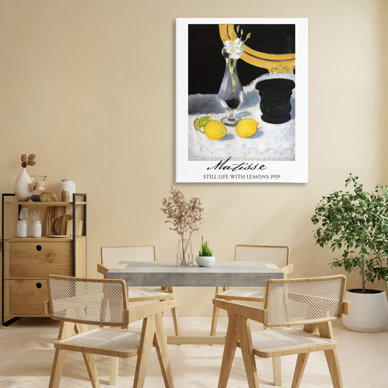Matisse Still Life Lemons Canvas, design by Vintage Hustle, 30" H x 24" W