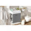 Meuble-lavabo flottant moderne de 21,6 po avec lavabo en céramique - pour les petites salles de bain, rangement à gauche-1951428179