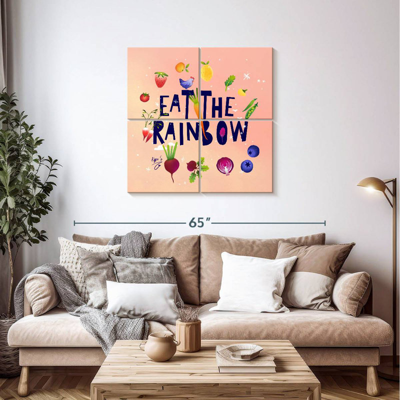 Tergel Eat The Rainbow, H 38 po x l 38 po