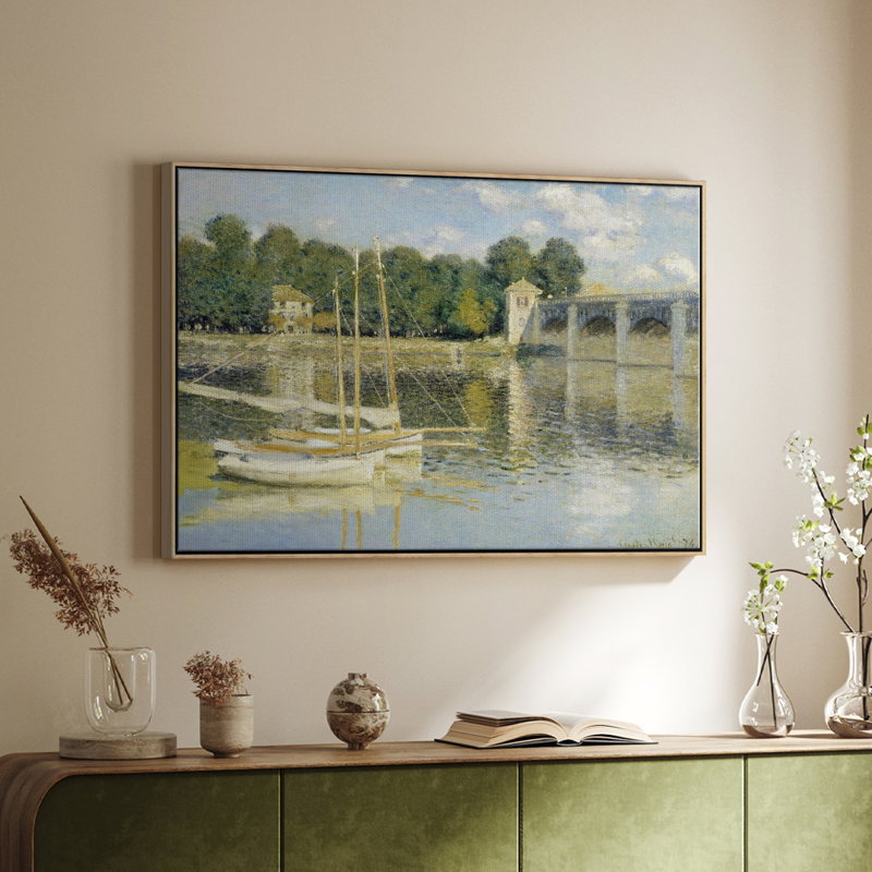 «Vintage Nautical Print-XC» sur, Toile encadrée noyer flottant, H 25 po x l 37 po x P 2 po