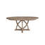 Table ronde extensible de 54 po avec 4 chaises et plateau en ciment 6 pièces