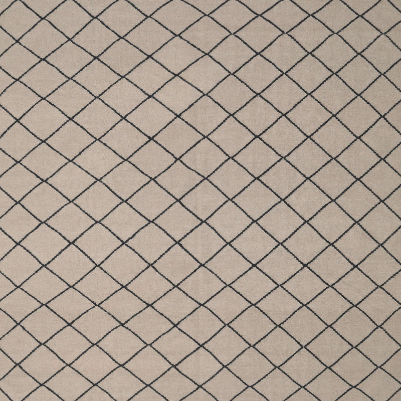 Tapis contemporain gris / noir, Carré 5 pi