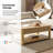 Jadida Francisco Modern 48'' W Oak Veneer Fluted Solid Wood Coffee Table with 2 Drawer-2051453493