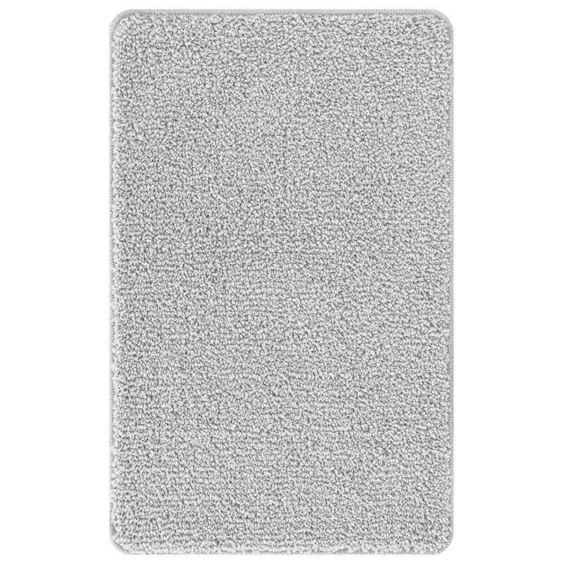 Cotton Non-Slip Bath Mats Rectangular, 50cm, 80cm, Grey