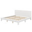 Lit plateforme, cadre de lit moderne de style Mid-Century avec tête de lit, cadre de lit uni-118778030